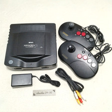SNK Neo Geo CD CD-T01 Console w/ 2Controller AC Adapter Tested used from japan