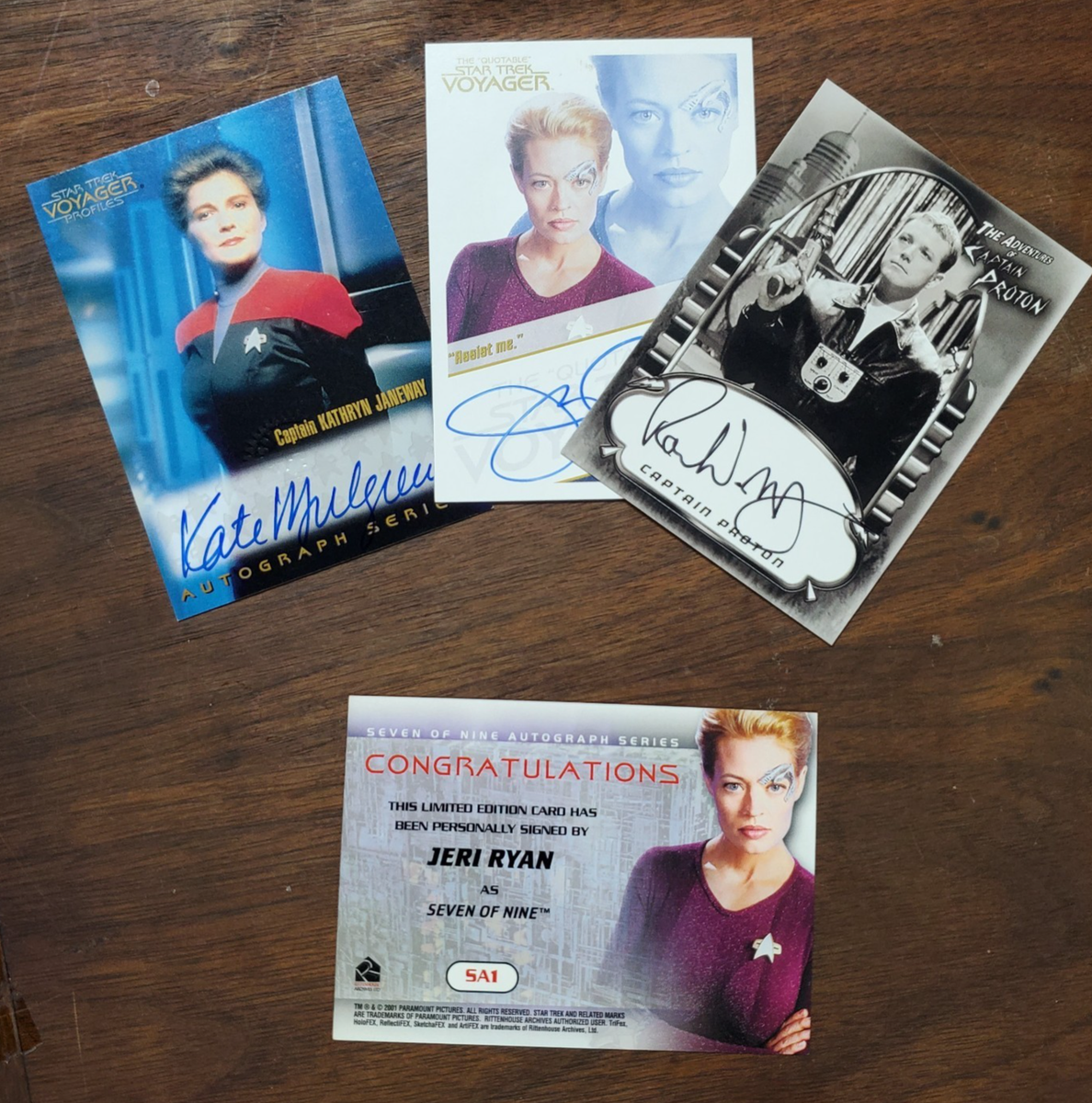 Original Star Trek Voyager Rittenhouse Autograph Trading Cards