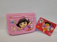 Kids Tri-Fold Mini Wallet - Dora the Explorer Pink Coin Purse Bag NEW Girls
