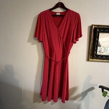 Ashley Graham Beyond Dress Women's Size XL V-Neck Faux Wrap Stretch