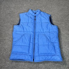 Vintage Walls Blizzard Pruf Puffer Vest Mens Large Blue Made In USA Quilted