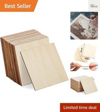 Versatile 4x4 Basswood Sheets, 30 Pcs for Engraving, Crafting Model Building