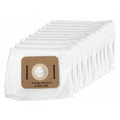 Atrix Vacuum Bag, HEPA, 8 qt., 10 PK VACBP6-10P Atrix VACBP6-10P 8 qt.