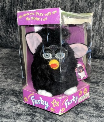 Black Original 1998 FURBY Model 70-800  Tiger Electronics - RARE UNTESTED IN BOX