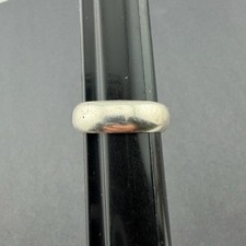 Sterling Silver 925 Dome Band Ring Size 6.25 Polished Minimalist Wedding Band