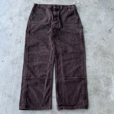 Vintage carhartt brown y2k double knee work wear carpenter pants