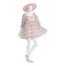 INA mesh Floral Babydoll Mini Dress Size Medium