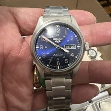 Authentic Seiko Men's 5 Sports Automatic Blue Dial Watch 👍SRPG29K1😱