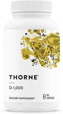 THORNE Vitamin D3 Supplement - Supports Healthy Bones, Teeth, Muscles,