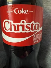Share a Coke with   Christa   2025 Personalized Gift Coca~Cola Bottle 20oz Chris