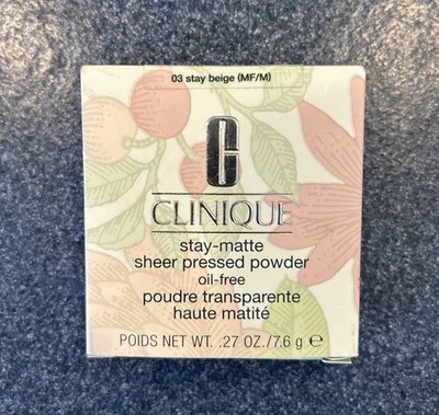 Clinique Stay Matte Sheer Pressed Powder Oil Free #03 stay beige 0.27 oz NEW