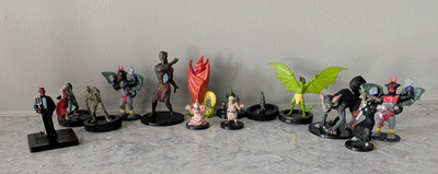 Lot of 14 Lemax Department 56 Halloween Themed Devils , Demons, ETC.