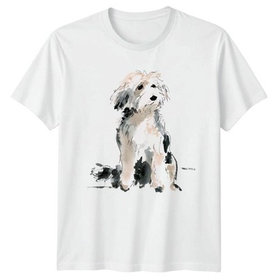 Aquarell Doodle Hund T-Shirt Aquarell Haustier Kunst Hunde Geschenk für Sie und Ihn