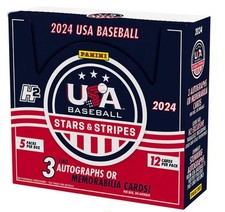 Baseball 2024 USA Stars & Stripes H2 Box [5 Packs, 3 Autographs or Memorabilia]