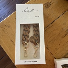 Acrylic Chain Purse /Phone Strap Tan Replacement Luxury Strap NWT