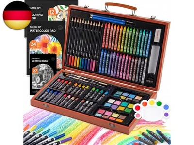 Shuttle Art 106 teiliges Malset, Deluxe Malkoffer mit Buntstift,