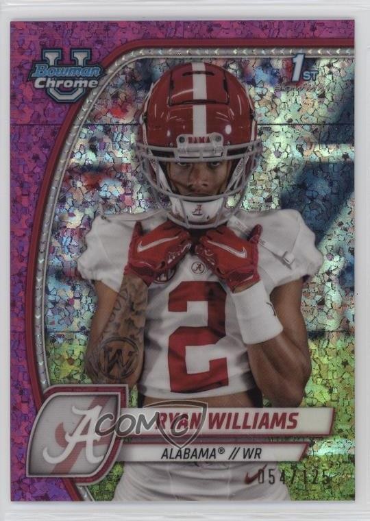 2024 Bowman U Chrome Fuchsia Mini-Diamond Refractor 54/125 Ryan Williams #53 9et