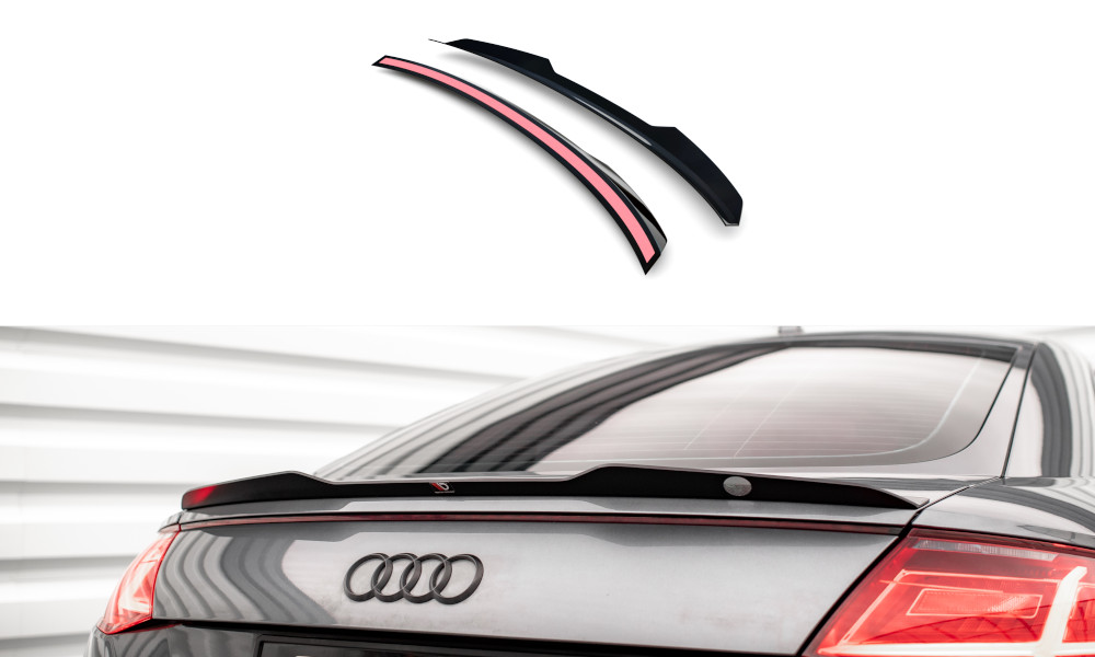 Spoiler Cap Audi TT S-Line 8S améliorant l'appui aérodynamique avec extension ABS noir