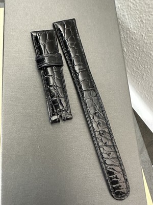 Rolex クロコレザーバンド　17-14mm New OEM Rolex 17mm X 14mm Shiny Black Crocodile Band | eBay