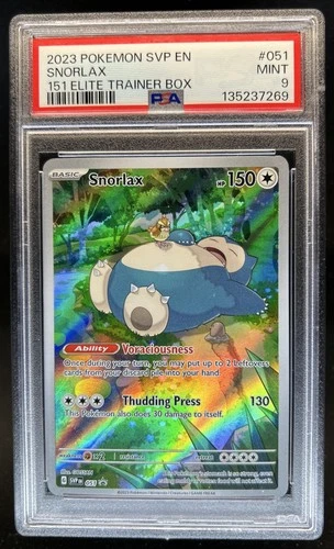 2023-25 Pokemon SV Black Star Promos Snorlax #051 PSA 9
