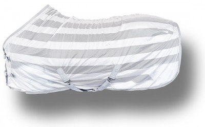 Fliegendecke mit Kreuzgurt Basicline RL24 Insektenschutz silber grau 85-165 cm