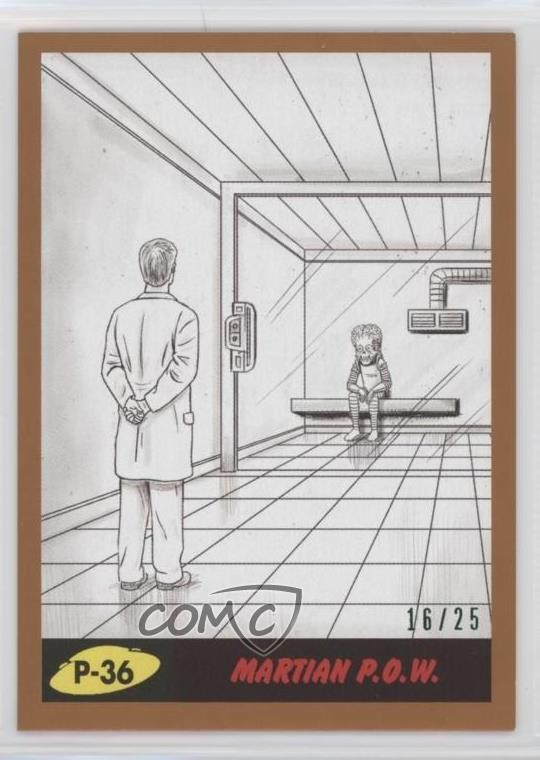 2017 Topps Mars Attacks: The Revenge Penciled Bronze 16/25 Martian POW #P-36 1j8