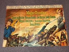 Rare Major Dundee Original Poster 27x40 Painted Sam Peckinpah
