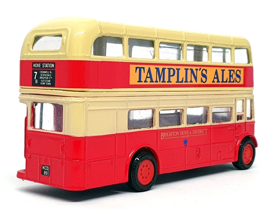 Corgi 12cm Long Diecast D599 - AEC Bus R7B Hove Station - Red/Cream - Image 2 of 4
