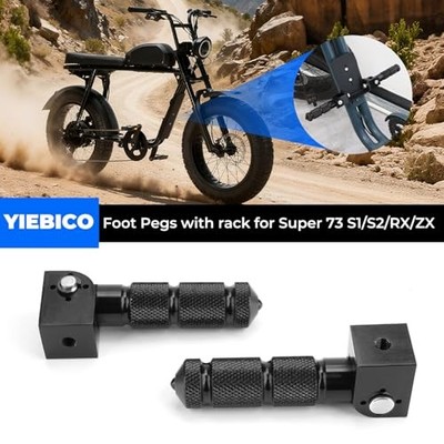 Foot Pegs for Super 73 S1/S2/RX/ZX, Folding Front Footrests Non