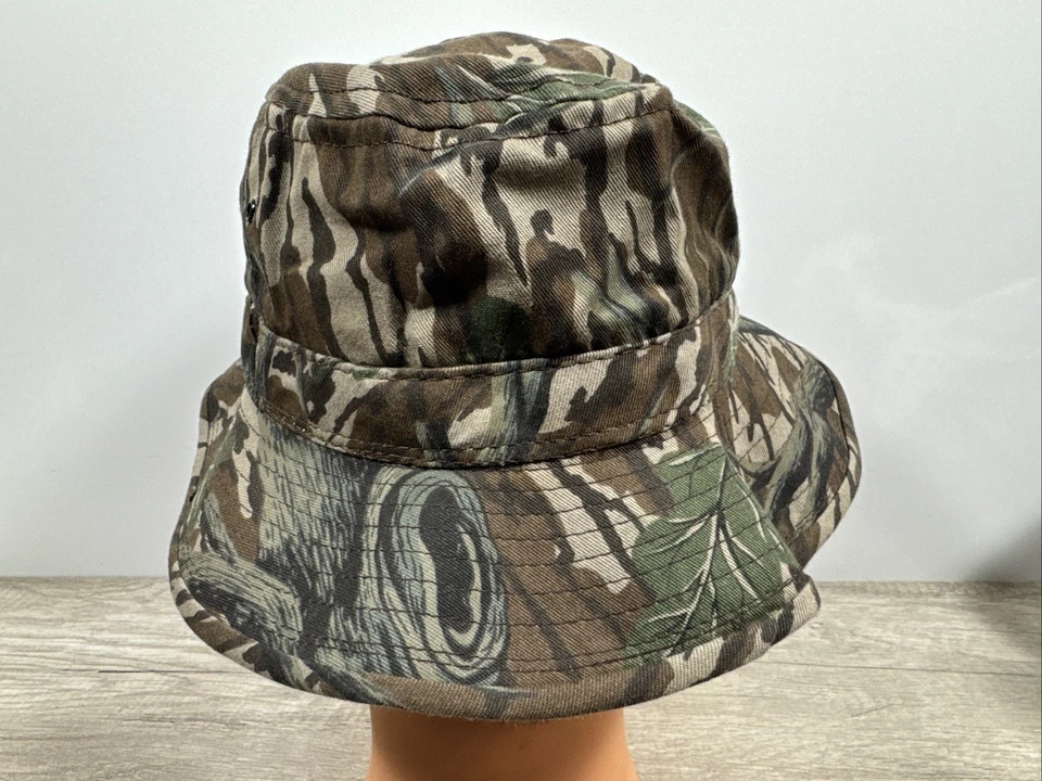 Vintage Mossy Oak Camo Boonie Bucket Hat Made in USA Size Large - Image 4 of 4