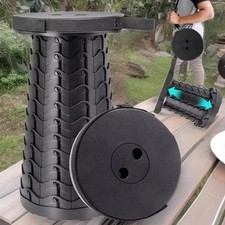 Folding Stool Portable Telescoping Seat Camping Retractable Adjustable Outdoor