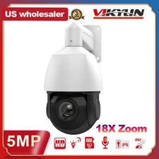 Vikylin 5MP PTZ 18X Zoom IP Camera IR POE 2-Way Audio Auto Tracking Outdoor CCTV
