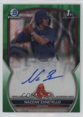 2023 Bowman Draft Green Lava Refractor 76/99 Nazzan Zanetello #CDA-NZ Auto 0l44