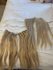 22 Inch Blonde Human Hair Extensions Weft Sew In