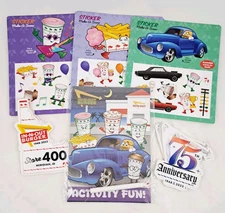 Large Lot of 22 In-N-Out Burger STICKERS And Activity Book For Your Collection -