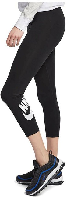 Nike Club Futura Crop Legging Pants Women's XS Black White Ar3567 010 for  sale online | eBay