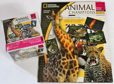 Panini NATIONAL GEOGRAPHIC ANIMAL CHAMPIONS 2007 BOX DISPLAY 50 Tüten + ALBUM - Bild 1 von 4