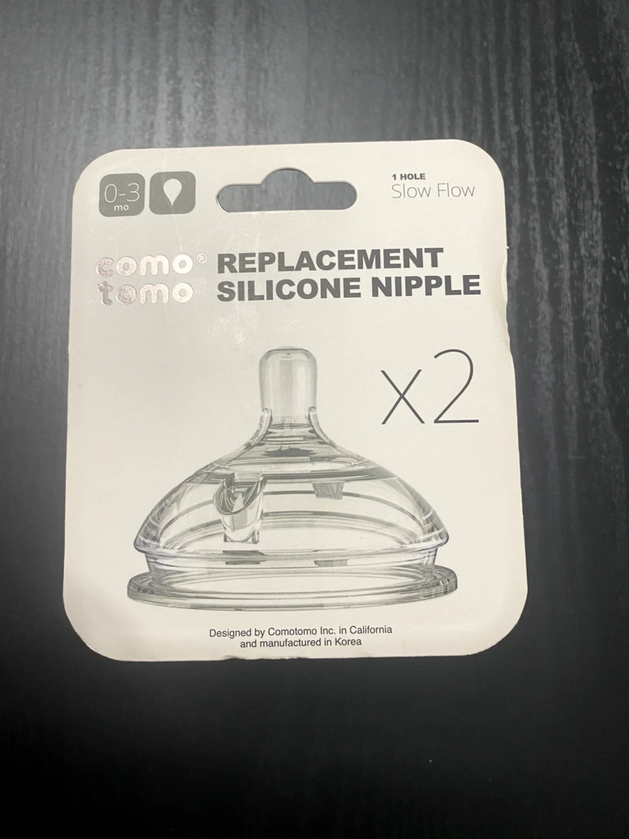 Comotomo Silicone Replacement Nipple Slow Flow 0 3 Months 2