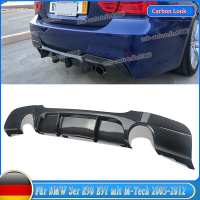 Carbon Optik Passt für BMW 3ER E90 325i 335i E91 M-Paket Heckdiffusor Diffusor