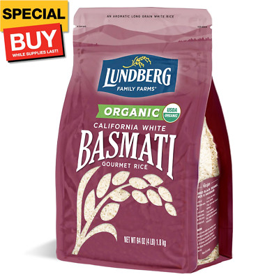Basmati Rice, Organic Long Grain White Rice - Non-Sticky, Fluffy, Nutty, Aromati