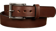 Brown Stitched Steel Core Max Thickness Bullhide Gun Belt Quality USA Handcrafte