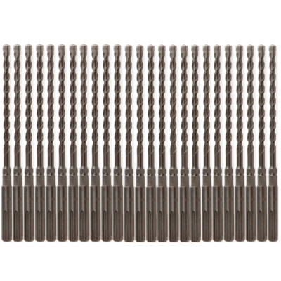 25PCS SDS Plus 3/16'' X7'' Rotary Hammer Concrete Masonry Drill Bit Carbide Tip