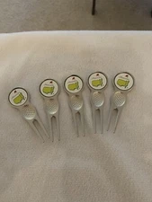 (Lot Of 5 )Divot Tools. Masters Augusta Golf Ball Marker And Divot Tool