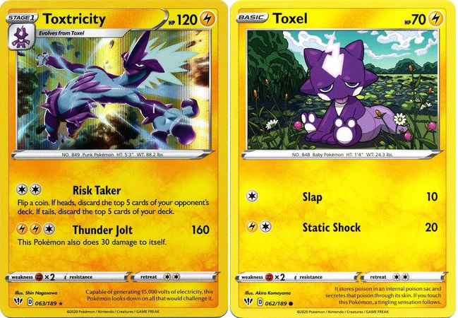 Toxel 62/189 Common Reverse Holo Near Mint Pokemon Sword and Shield  Nintendo TCG