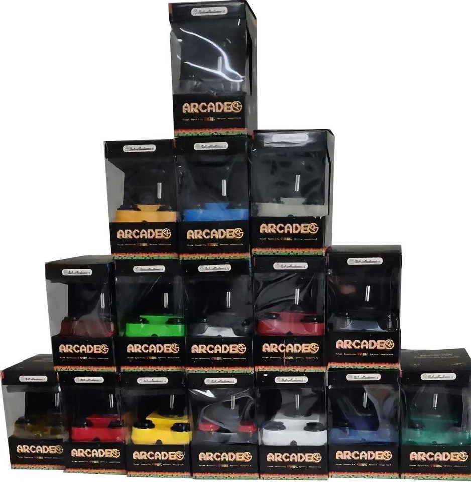 ArcadeR 9 pin Retro Joystick kompatibel Atari, Commodore, Sega .. schwarz-rot - Bild 2 von 4