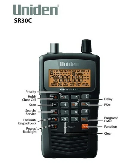 Escáner de mano Uniden - negro (SR30C) Foto 3 de 4