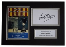 Colin Stein Signed Autograph A4 photo Rangers ECWC Winners 1972 COA