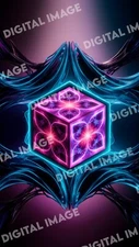 Digital Art Picture Image Photo Wallpaper Background Desktop AI - Fractal Cube