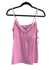 NWT PJ Salvage Small Lilac Rose Pink Modal Knit Sleep Tank Top Shelf Bra #PQ15
