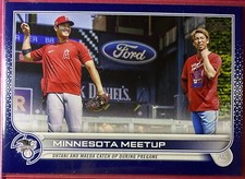 2022 Topps Royal Blue Minnesota Meetup Shohei Ohtani & Kenta Maeda Card #122